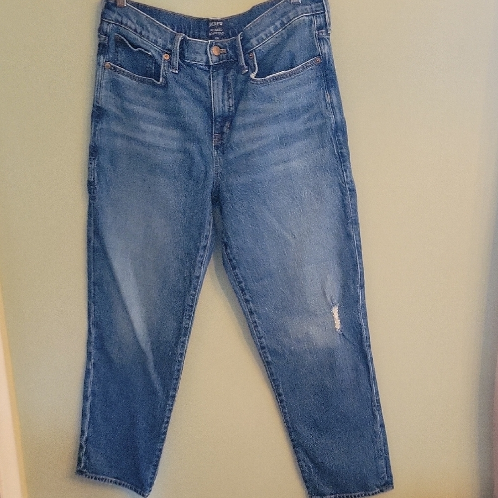 J. Crew Blue Ankle Cropped Jeans